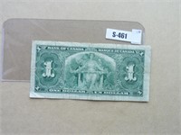canada billet 1937 1 dollar