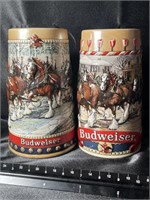 Two (2) VTG Budweiser Collector's Beer Steins
