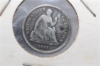 1861 Seated Half Dime