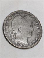 1906D Barber Half Dollar