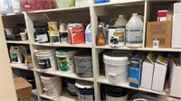 Large Lot of Assorted Paints Adhesives and