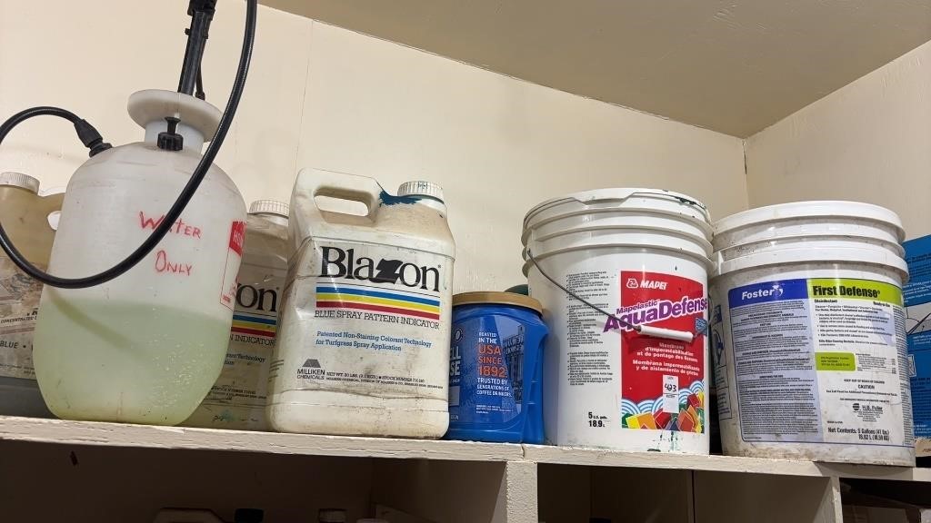 Assorted Lot of Shop Chemicals