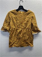 Vintage Femme Yellow Floral Shirt