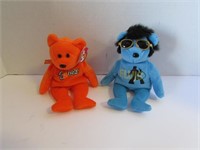 2pc Elvis TY Beanie Baby Bears