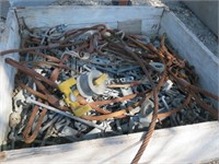 Box of Cable Slings, Boomers, Bolts, Etc.