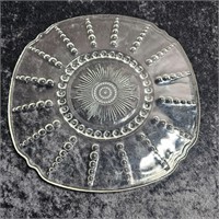 11" Federal glass Columbia pattern chop plate