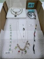 Sterling Jewelry including Jade Bracelets,