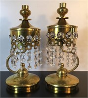 PAIR BRASS CANDLEHOLDERS