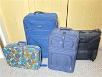Miscellaneous luggage including vintage floral
