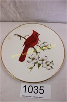 Avon Vintage Cardinal N American Songbird Plate