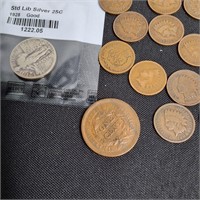 INDIAN HEADS-ONE CENT-STANDING LIBERTY