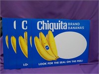 5 Chiquita Banana Vintage Advertisings cardboard