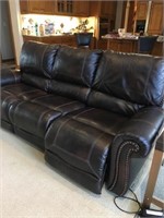 Leather Power recliner couch 91x36