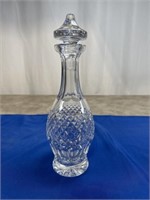 Waterford crystal glass decanter, 14 inches tall