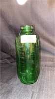 Vintage Green Glass Water / Juice 40 oz Bottle