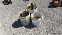 3 buckets concrete form wedges