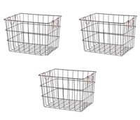 Large Rectangle Wire Orb Baskets, Set of 3