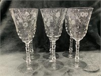 Set of 6 Vintage Rock Sharpe "Halifax" Goblets