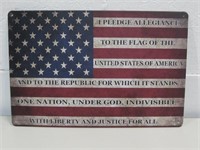 12"x 8" Metal Pledge Of Allegiance Sign