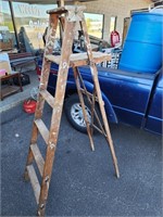 Vtg 6' Wooden Step Ladder