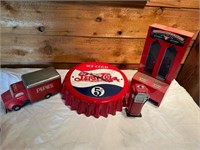 Pepsi Cola Clock, Vtg Chewing Gum Dispenser &.