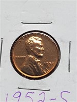 Better Grade 1952-S Wheat Penny Cleaned