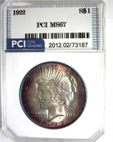 1922 Peace MS67 LISTS $10000