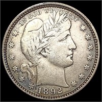 1892 Barber Quarter CLOSELY UNCIRCULATED