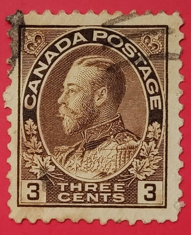 Canada 1918 George V "Admiral" 3 Cents Stamp #129