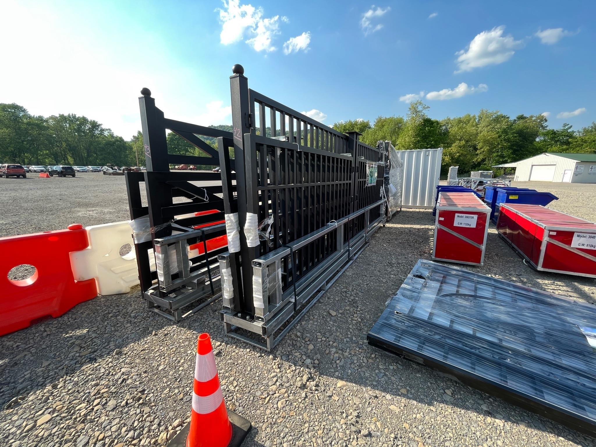 QTY 3- Sets 20'Farm Metal Driveway Gates-NO RESERV