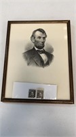 Lincoln picture and stamps