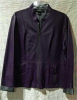 Peck & Peck Purple Leather Jacket