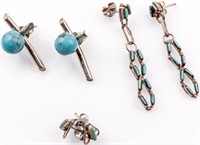 Jewelry Sterling Silver Turquoise Earrings