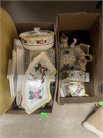 Two Boxes Of Early Provincial Dishware