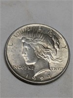 1924 AU Silver Peace Dollar