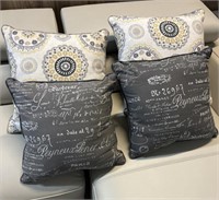 Set 4 pillows two pairs all grey one set with