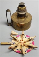 Oil Lamp & Wood Toy