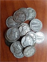 20 Assorted Mercury Dimes (see photos)