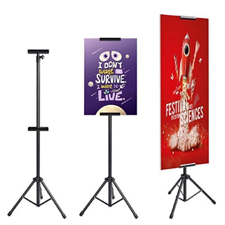 AkTop Heavy Duty Tripod Banner Stand, Adjustable