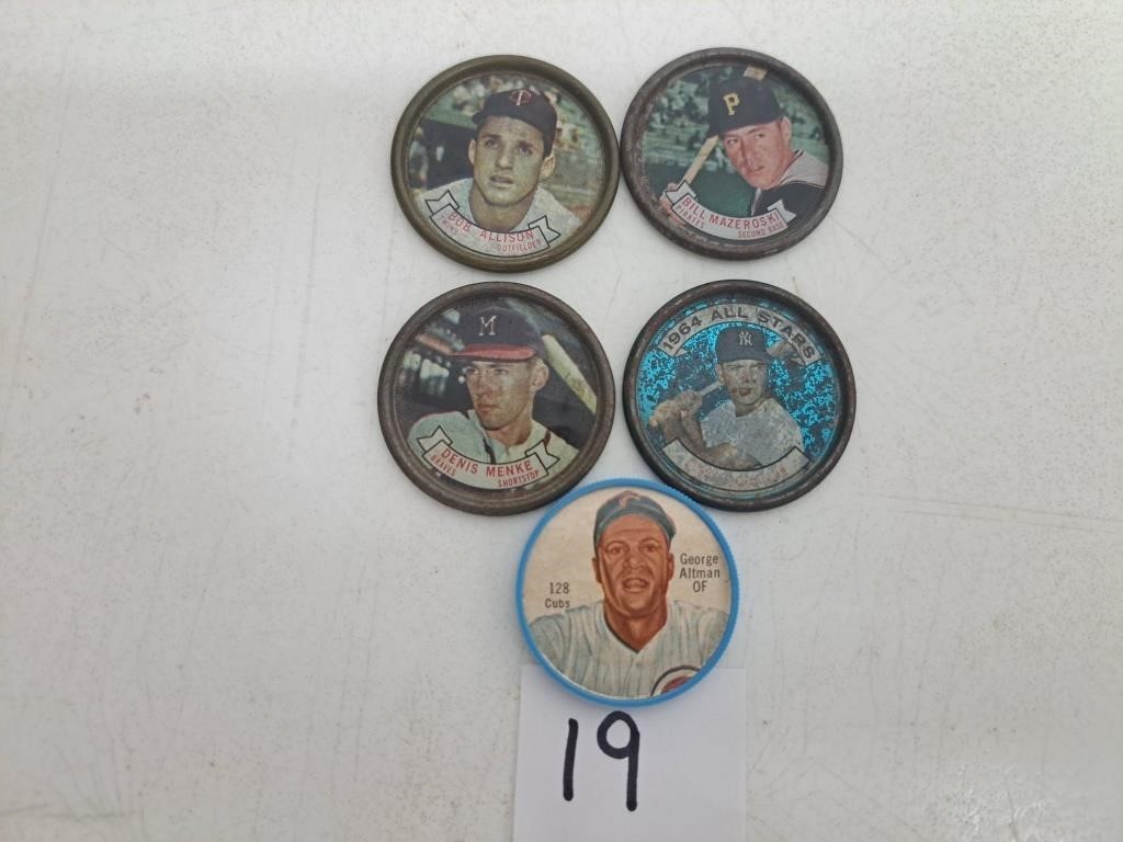 1964 Topps Baseball Coins with 1 Salda Tea Coin