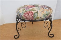 Footstool with Wrought Legs