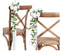 Wedding Aisle Decorations White Pew Flowers Set of