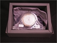 Waterford crystal camelback clock, 7" long x