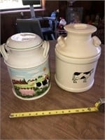 (2) Holstein Cow Cookie Jars