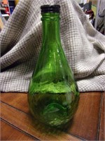 Vintage Green Glass Wine Jug