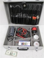Quality Case w/ Assorted Electrical/Wiring Tools