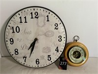 Kitchen Clock- Battery Operated & Barometer...