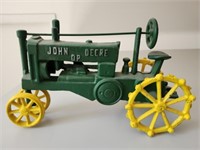 Vintage Cast Iron John Deer Tractor Decor