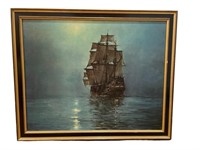 Crescent Moon By Dawson Ship Oil Painting