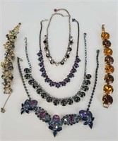 Rhinestone Necklaces And Bracelets 30's To 50's